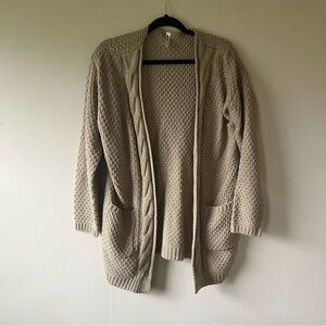 Cozy Beige Knit Cardigan